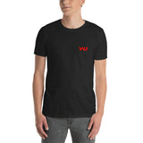 Red/Black Wahoo Junkies Short-Sleeve Unisex T-Shirt