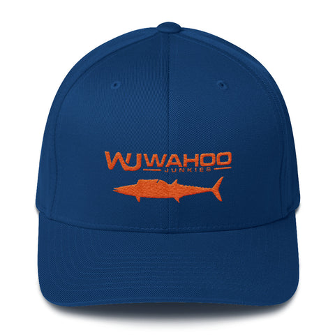 Embroidered Wahoo Junkies Blue/Orange Flexfit Hat